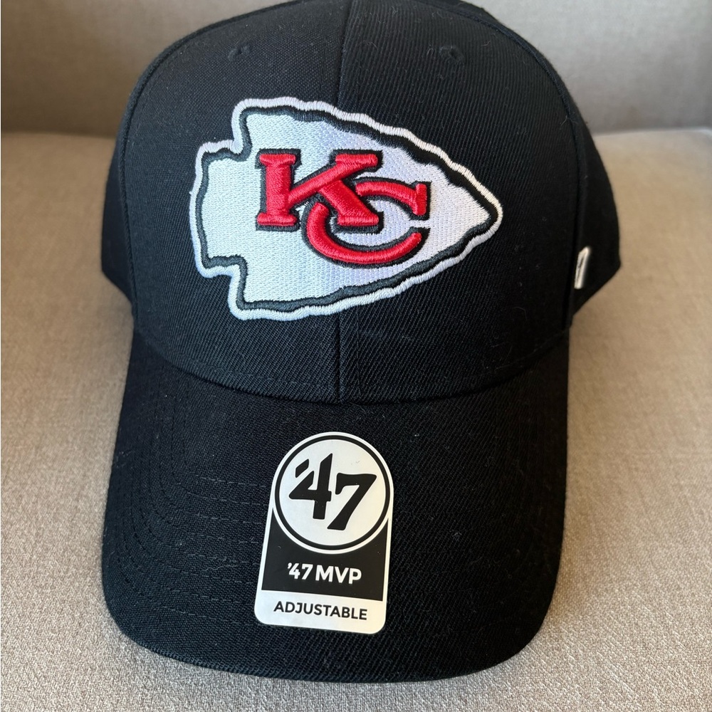 New with tags 47 brand Black and Red KC Chiefs Cap